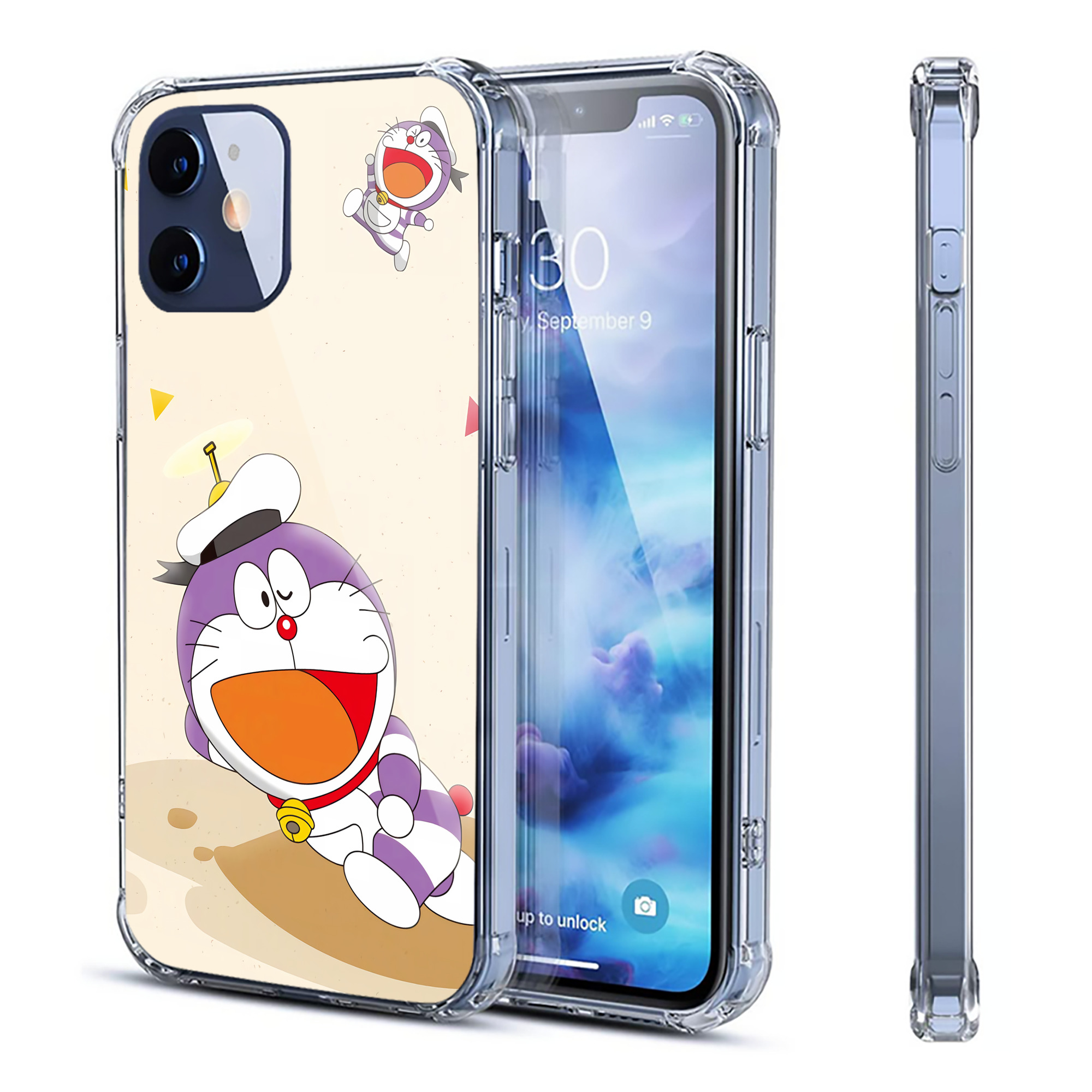 （画像用） ドラえもん Doraemon 【iPhone 12シリーズ対応】透明スマホケース（クリアソフトケース）